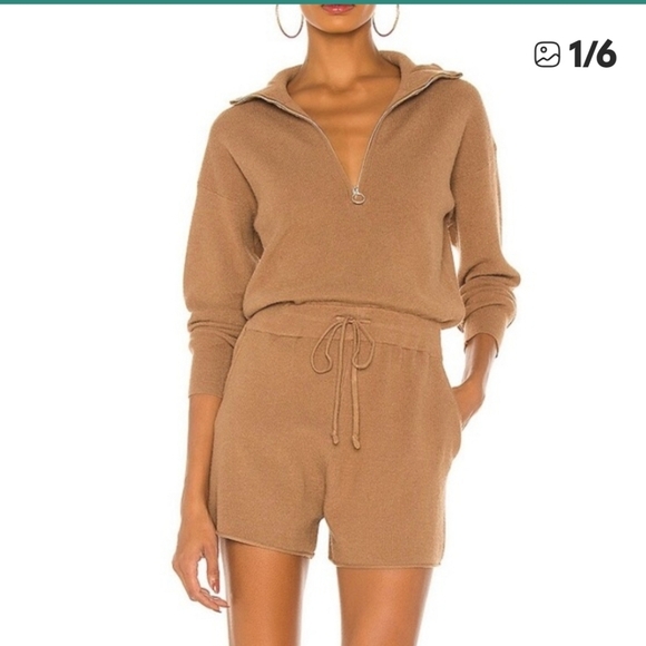 L'Academie Pants - L'ACADEMIE/REVOLVE SHANNON KNIT SWEATER ROMPER LONG SLEEVES SZ SMALL